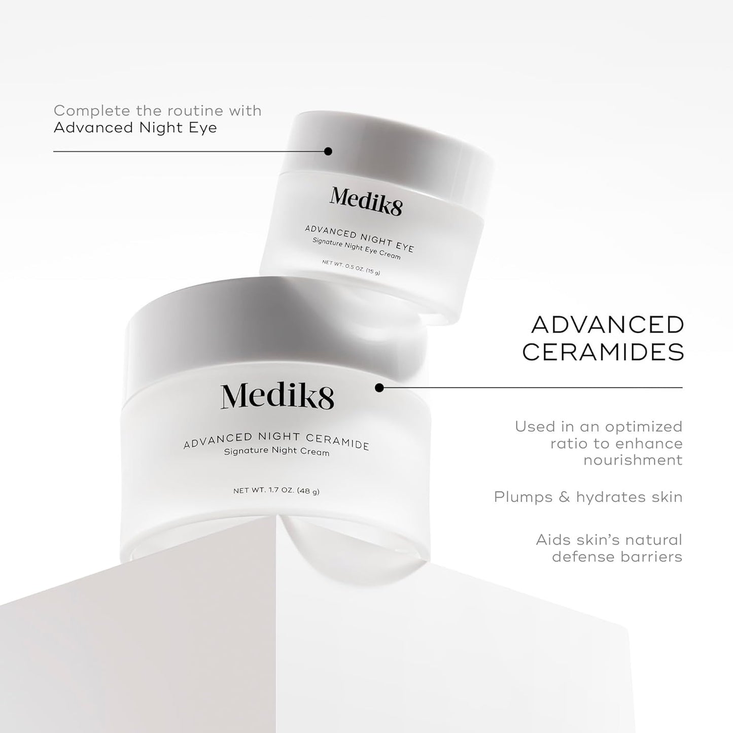 Medik8 Advanced Night Ceramide - Signature Anti Aging Night Cream for Face - Face Moisturizer with Skin Tightening Ceramides and Antioxidants - 1.7 oz