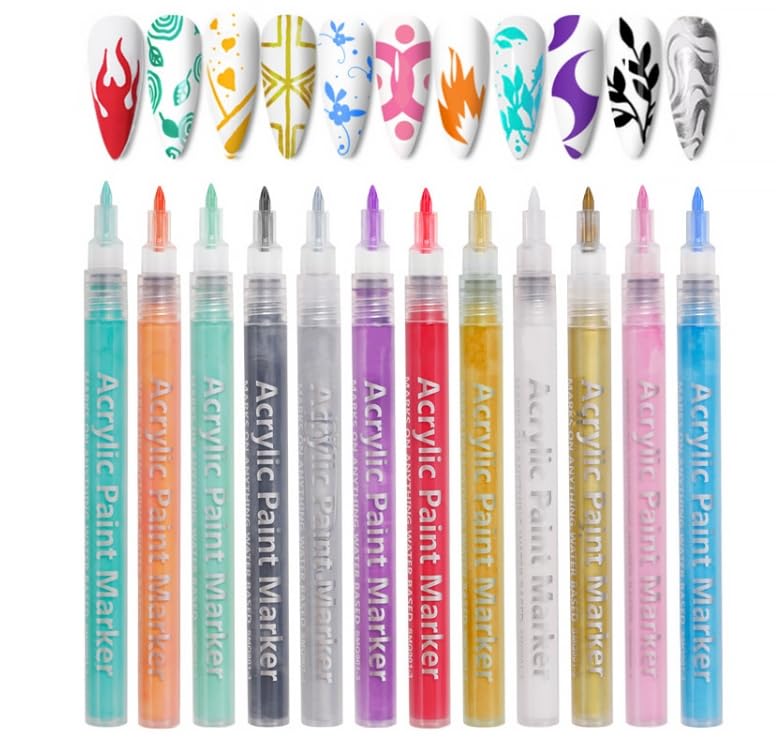 Nail Polish Pen, 1 PCS Nail Art Pen, Nail Pencil, DIY Drawing Painting Pen, for Nails DIY (Yellow)