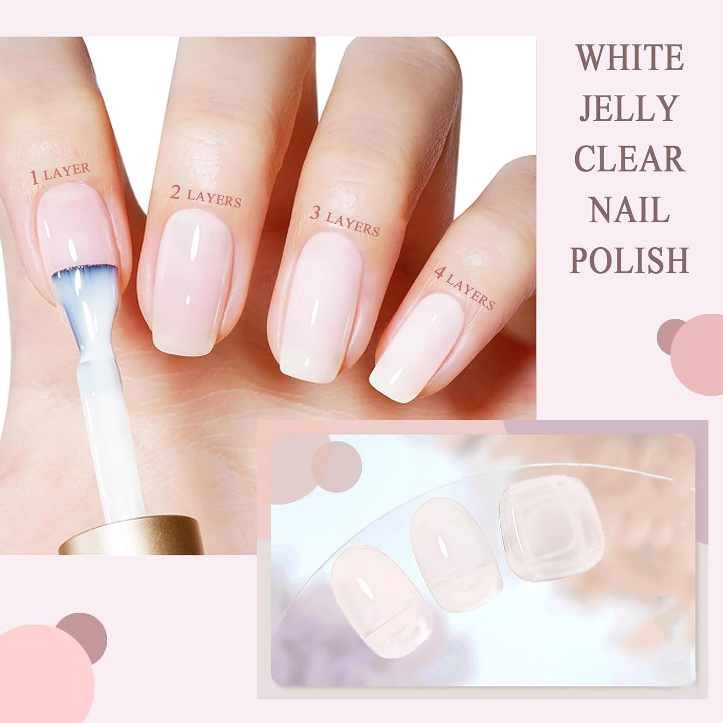 Milky White Gel Nail Polish - Long Lasting, Quick Dry for Women and Girls