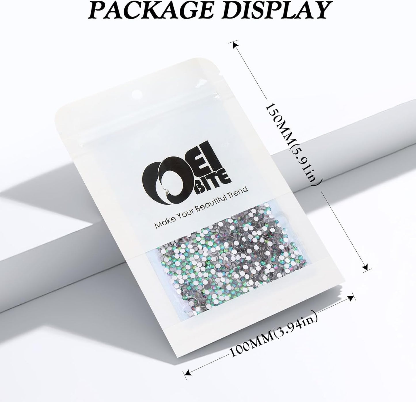 Green Volcano Flatback Rhinestones, Glass Rhinestones for Nail Art and Craft, Glue Fix, Loose Crystal Gemstones(Green Volcano, SS10, 2880pcs, 2.7-2.8mm)