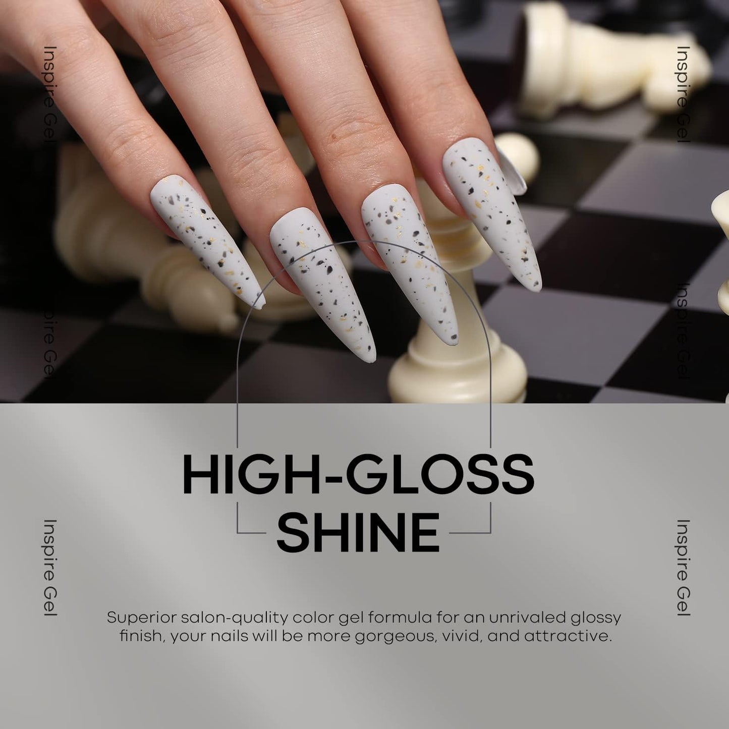 modelones Grey Gel Nail Polish Set 6 Colors, Gray Tone Dark Cloud Stone Seal Iron Fossil Shades Collection All Seasons Soak Off LED Nail Art Gel Kit Soak Off Manicure Salon DIY Home Gift