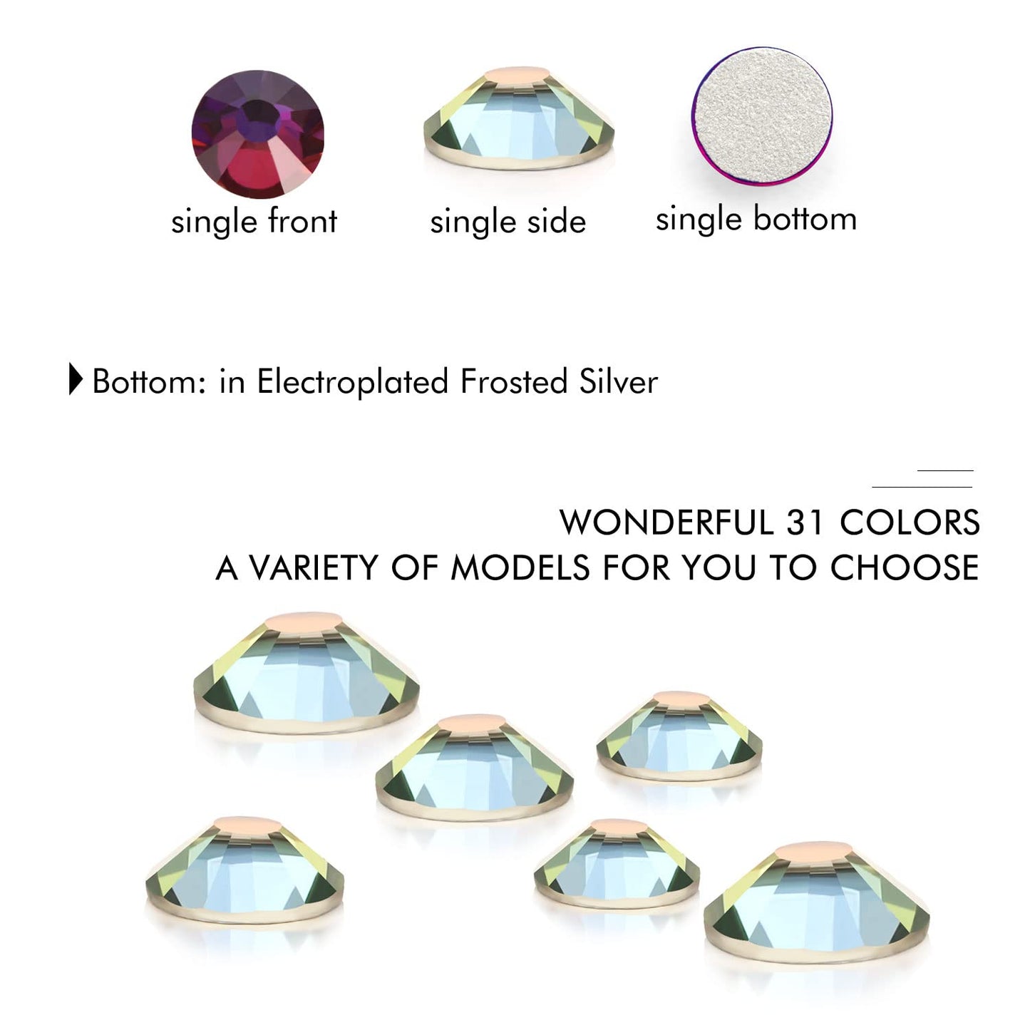 1440Pcs Blue Blaze Crystal Rhinestones,Glass Flatback Rhinestones Mini Gemstones for Nail Face Makeup Art Crafts Clothes Decoration -(SS10,2.8mm,Blue Blaze)