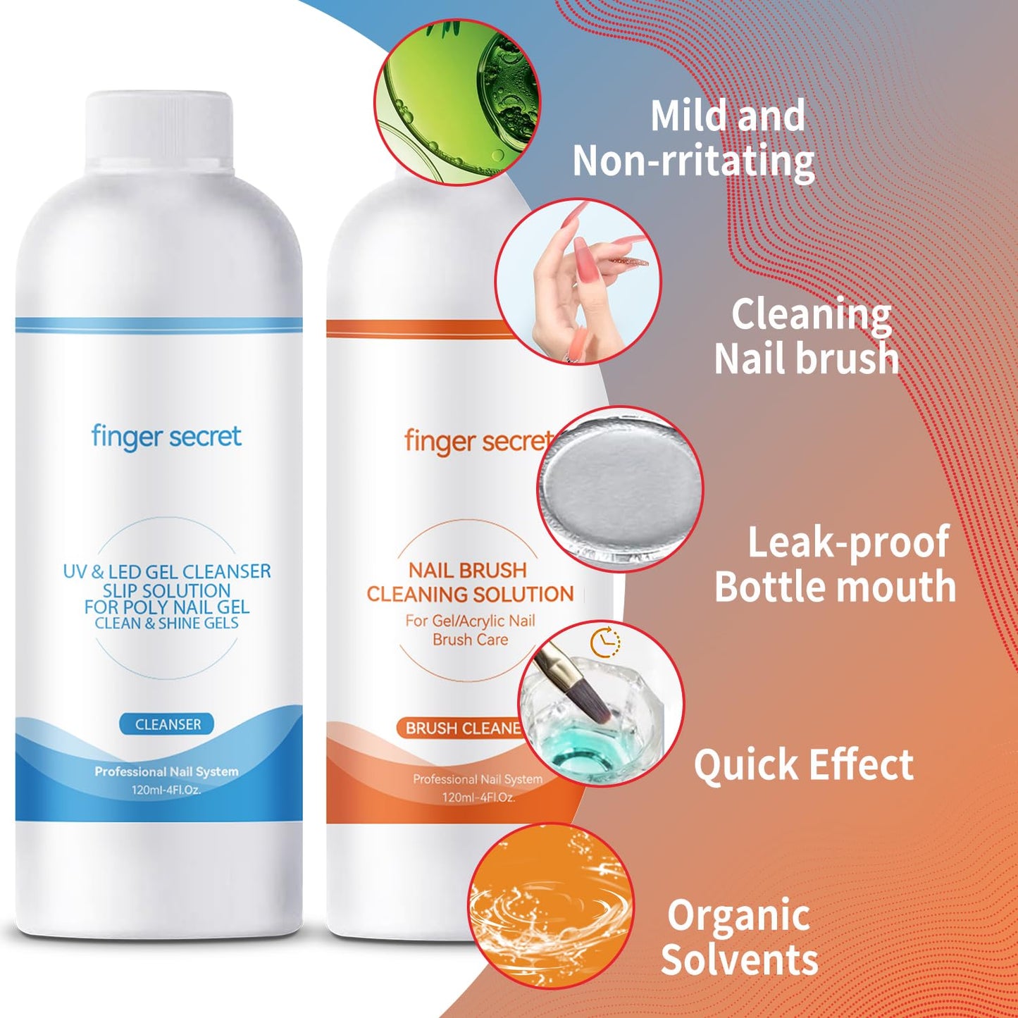 Slip Solution Kit Slip Solution & Nail Brush Cleaner Slip Solution for Poly Gel Nails Quickly Clean Nail Brushes with Glass Cup Nail Cleaning pads Easy DIY Poly Gel Nail at Home