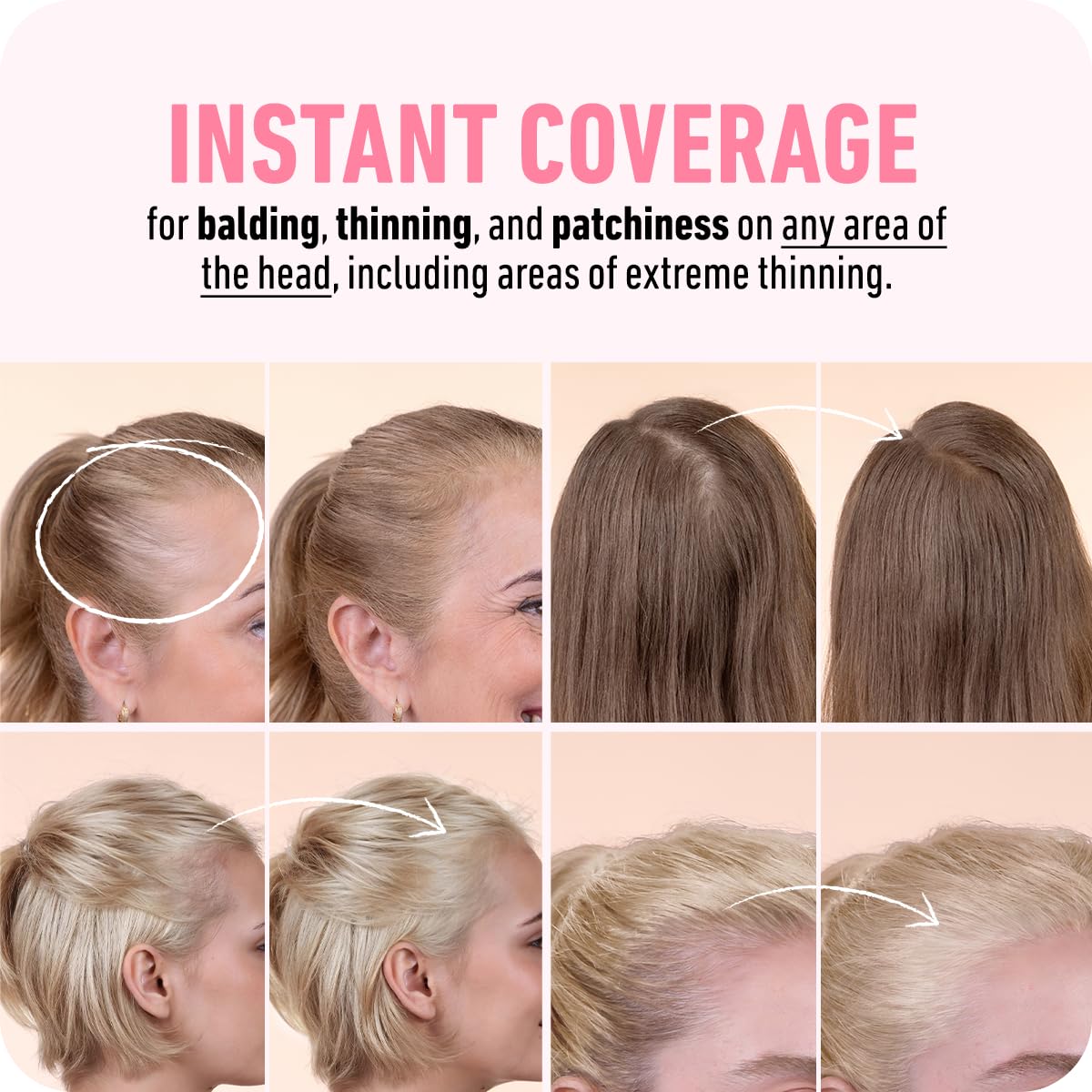 BOLDIFY Hairline Powder - Root Touch Up Hair Color for Gray Coverage - Bald Spot Concealing Hair Powder for Women & Men - 48-Hour Stain-Proof - Light Blonde