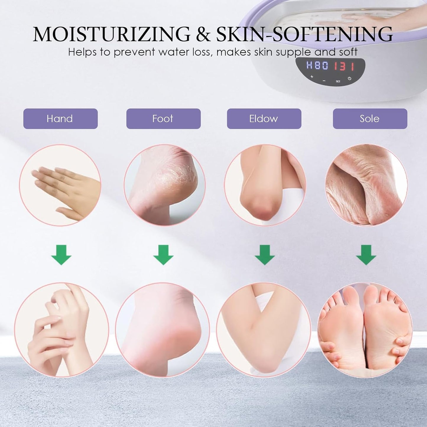 Paraffin Wax Machine for Hand and Feet Treatment - 5000ml Large Capacity Paraffin Wax Warmer with 3.85 lbs Refills, Moisturizing Kit Paraffin Hand Wax Machine - 213pcs Set