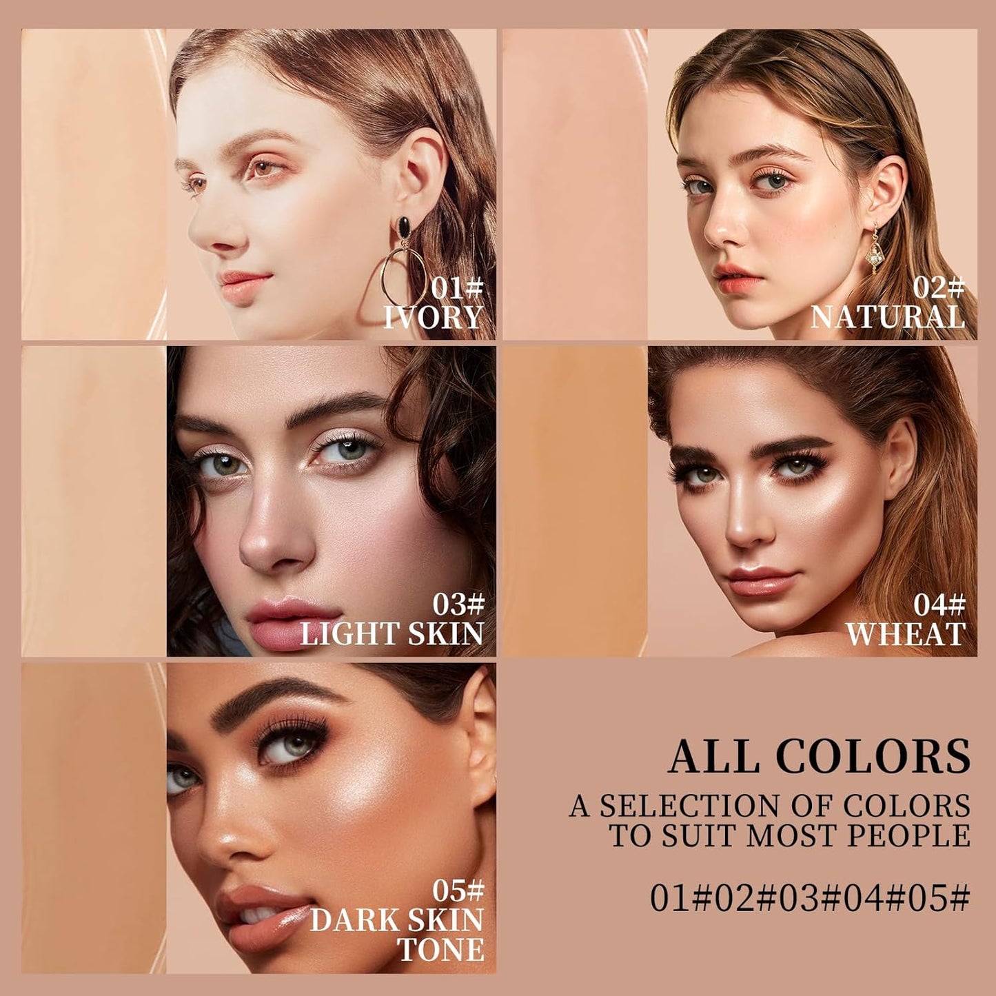 O'CHEAL Face Foundation Contour Stick Long-wear Lightweight Brighten Stick Face Concealer Blemish Contouring Beauty Makeup 05#DARK SKIN TONE