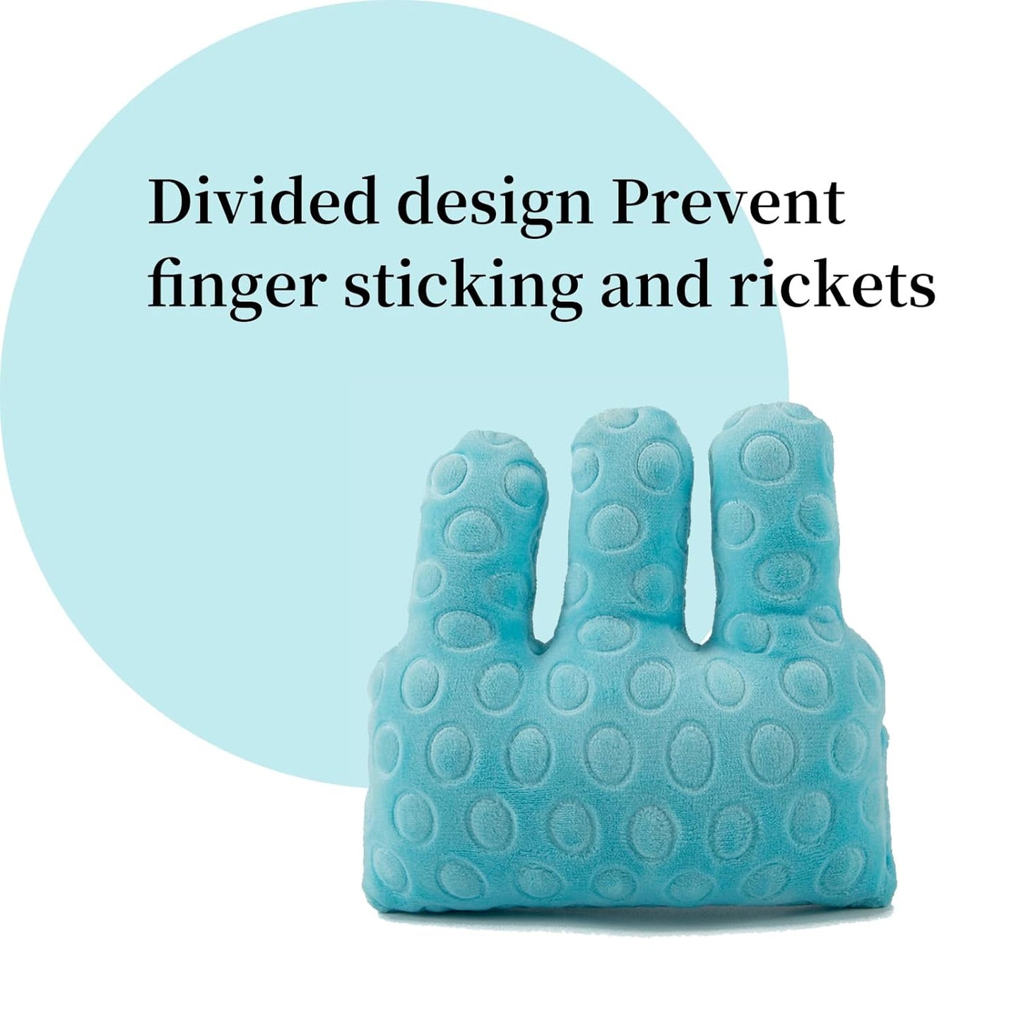 Adjustable Removable Finger Separator Protector Hand Contracture Cushion Padding Pillow Prevention Aid Training Tool With Fingers Hands Splints (Blue)