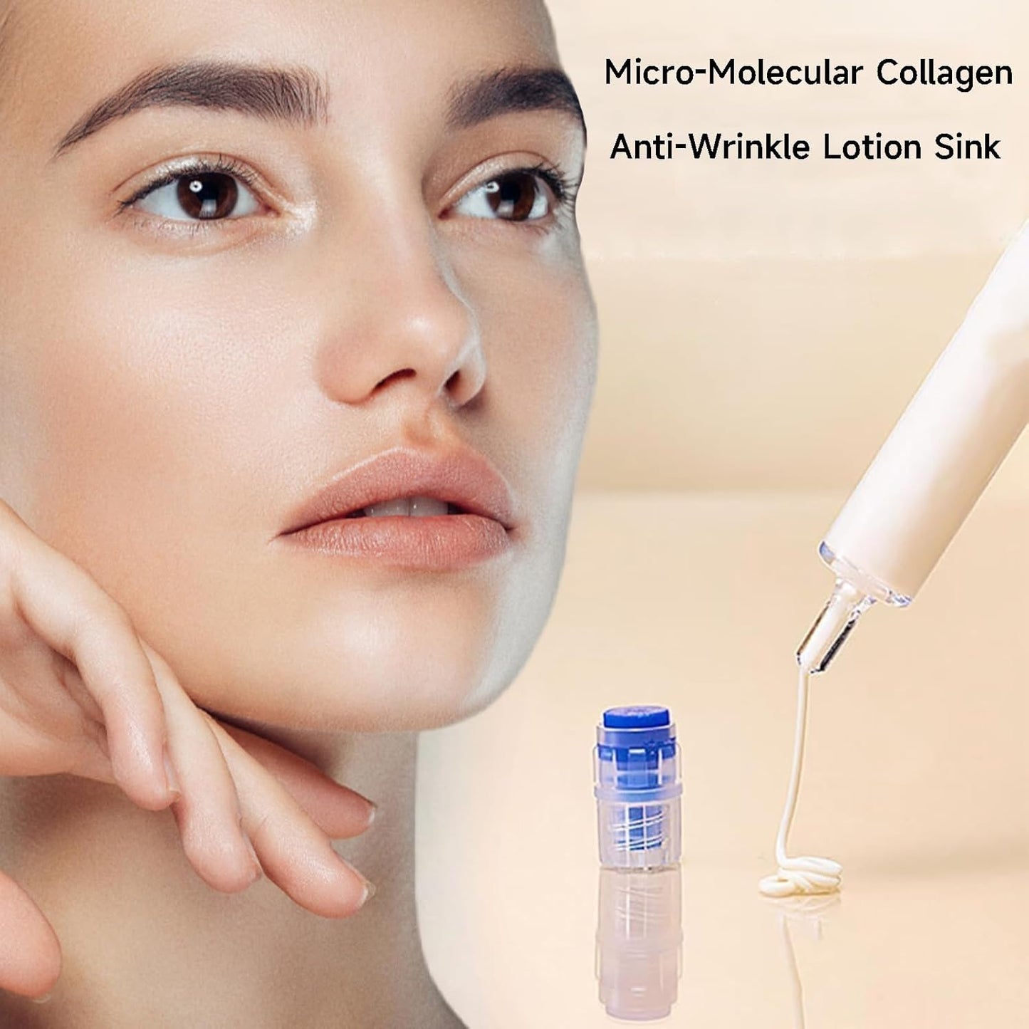 Polypeptide Collagen Elastic Essence Cream - Xianjina Anti-Wrinkle Firming Face Lotion for Women with Micro-Molecular Peptides (2PC)