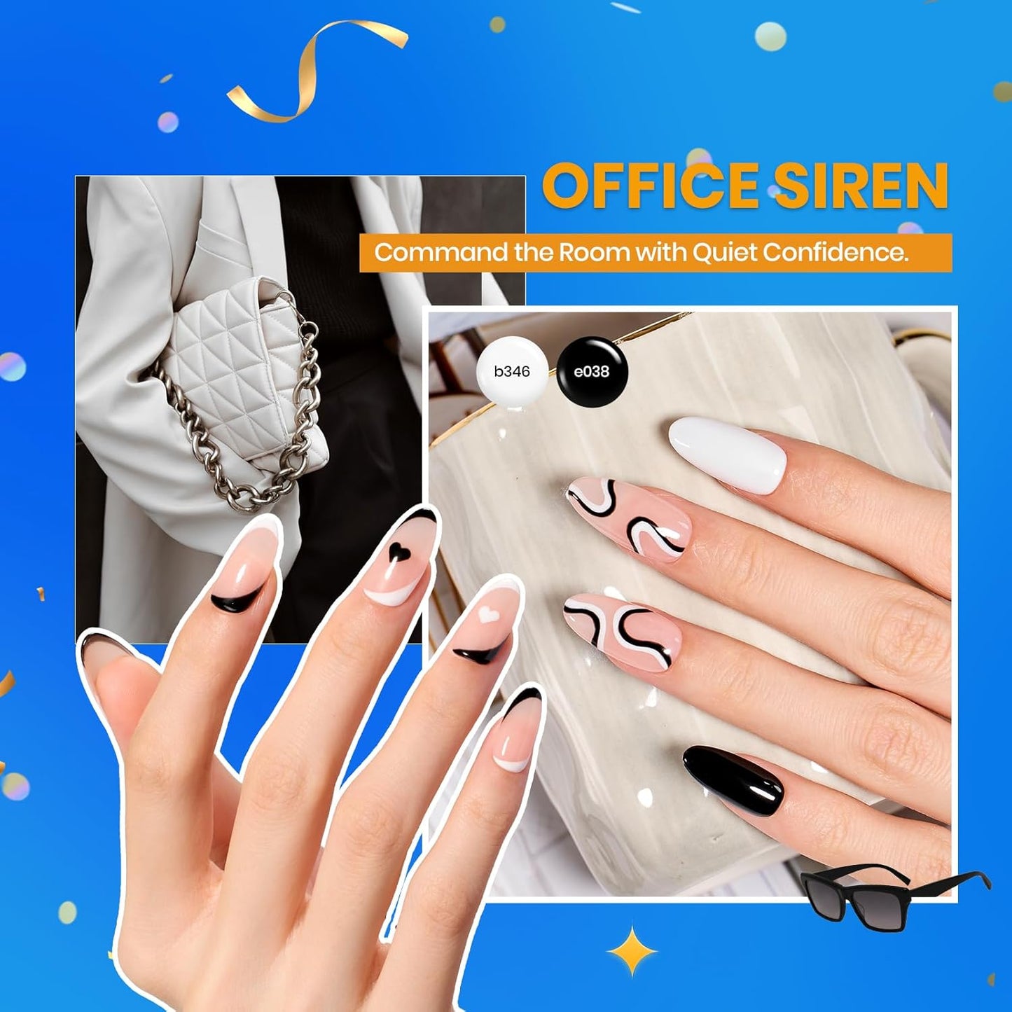 Beetles Gel Nail Polish Set 60 Colors Fall Uv Gel Polish Kit Jelly Brown Glitter Nude Pink White Red Blue Green Color Nail Polish Base &Glossy Matte Top Coat Gift for Her Women