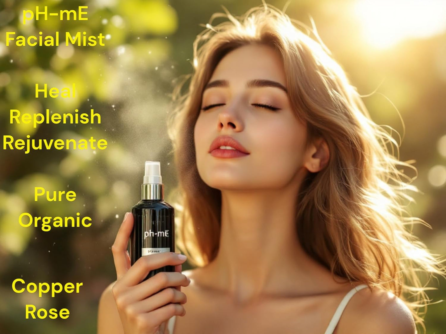 Hydrating Face Mist, Copper Rose, Pure, Natural, Organic Ingredients Helps your Skin Reduce Wrinkles, Fine Lines, Inflammation, Acne, for Clear Beautiful Skin (3.4oz)