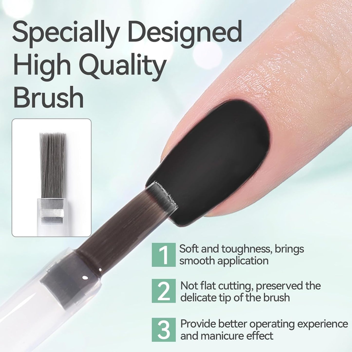 Born Pretty Matte Gel Top Coat, Matte Finish Nail Polish Top Coat Matte Gel Top Coat for Gel Nail Polish, 15ml No Wipe Matte Finish for Long Lasting Gel Nail Art DIY