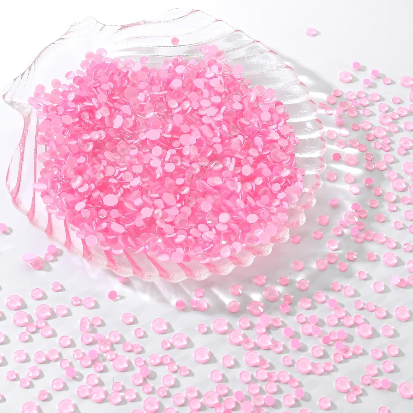 Mocha Rose Flatback Rhinestones, Glass Rhinestones for Nail Art and Craft, Glue Fix, Loose Crystal Gemstones(Mocha Rose, SS20, 1440pcs, 4.6-4.8mm)