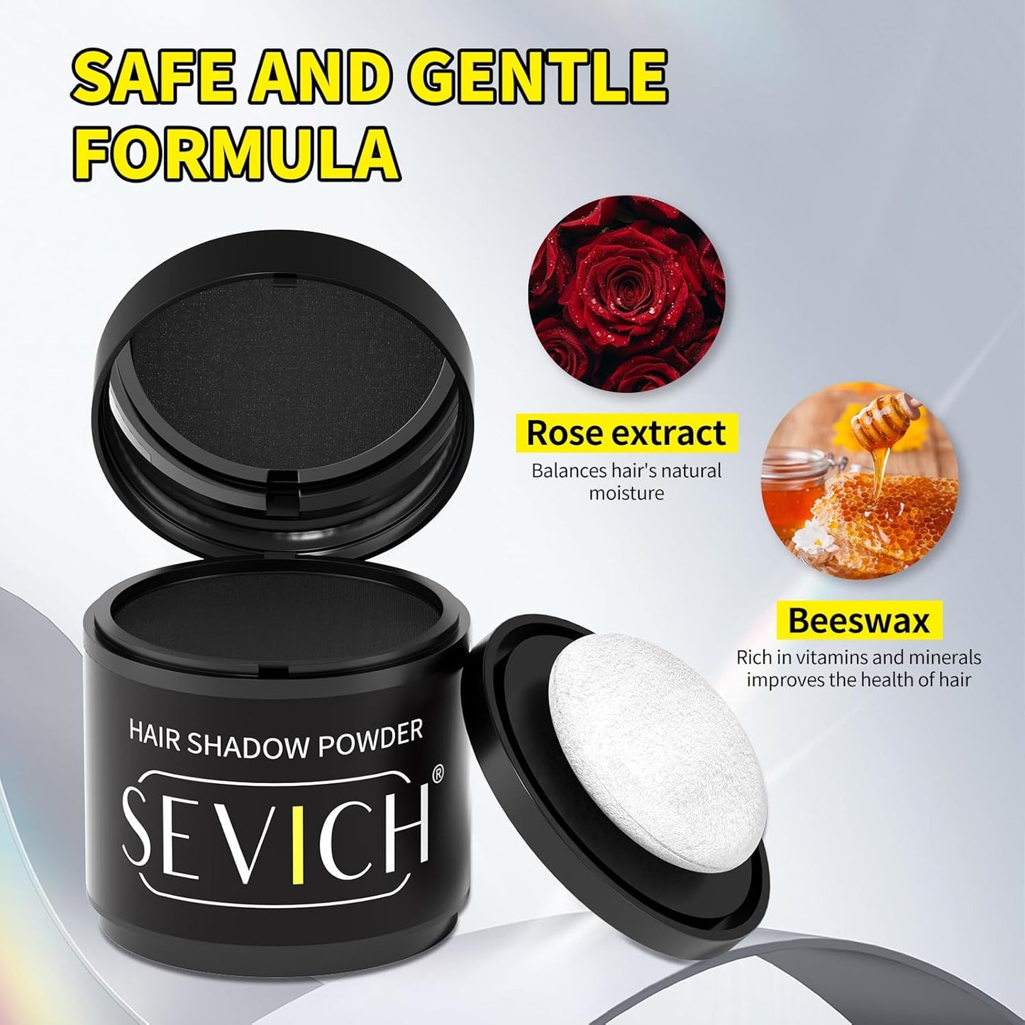 Sevich Hairline Powder 10g Large Capacity - Instantly Conceals Hair Loss, Root Touch up, Shadow Toppers for Women & Men Thinning Gray Hair - 48H Makeup Lasting, 1 Box = 2.5 Boxes, Dark Brown