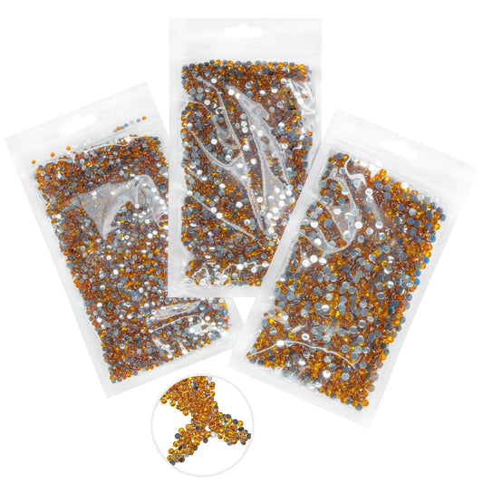 16000PCS Orange Yellow Crystal Resin Rhinestones for Crafting 3mm 4mm 5mm Flatback Stones Diamonds Crystals Gems Charms for Nails Face Eyes Makeup Body Tumblers Bottles DIY Crafts Clothes Shoes