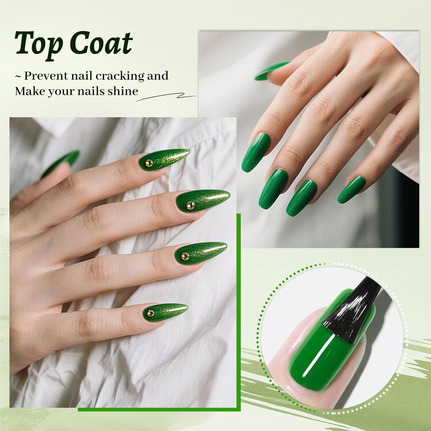 JODSONE 3Pcs 10ml Top Coat Base Coat Builder Gel Set – No Wipe Gel for Strengthening Thickening and Nail Extension Requires U V Lamp Curing