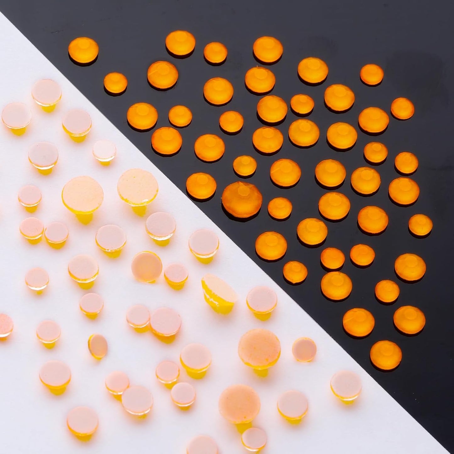 Neon Orange Flatback Rhinestones, Glass Rhinestones for Nail Art and Craft, Glue Fix, Loose Crystal Gemstones(Neon Orange, SS10, 1440pcs, 2.7-2.8mm)