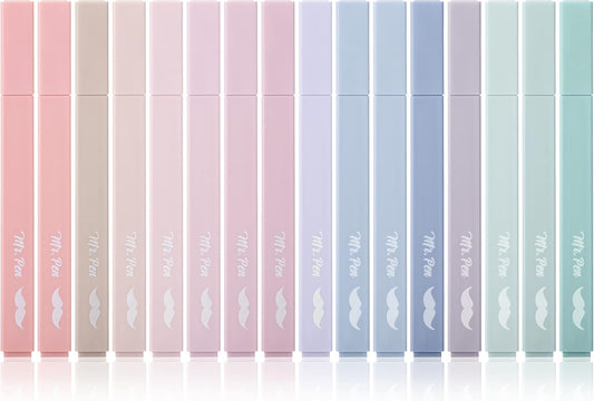 Mr. Pen- Aesthetic Highlighters, 16 pcs, Chisel Tip, Morandi Colors, No Bleed Bible Highlighter Pastel, Assorted Colors, Cute, Back to School Supplies