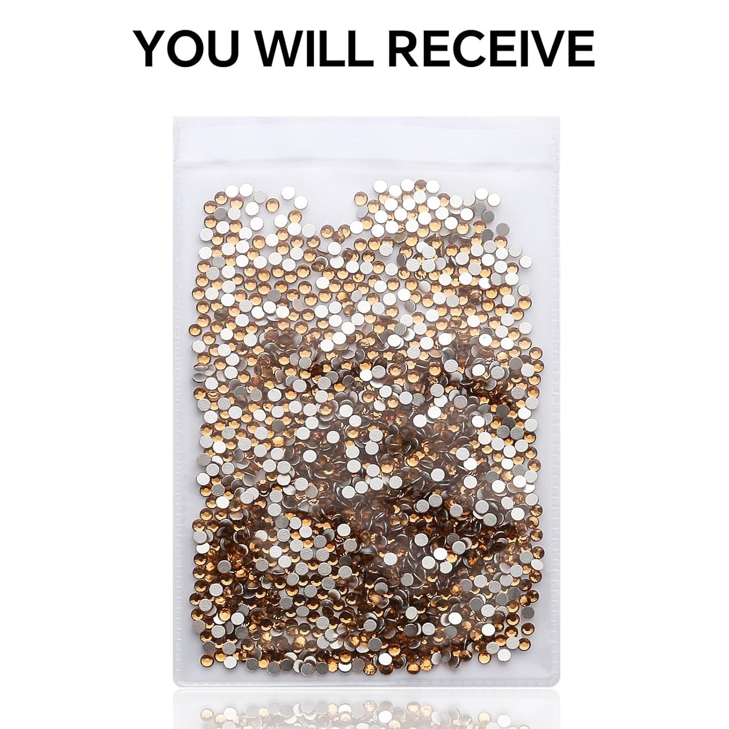 1440Pcs Topaz Crystal Rhinestones,Glass Flatback Rhinestones Gemstones for Nail Face Makeup Art Crafts Clothes Decoration -(SS12,3.0mm,Topaz)