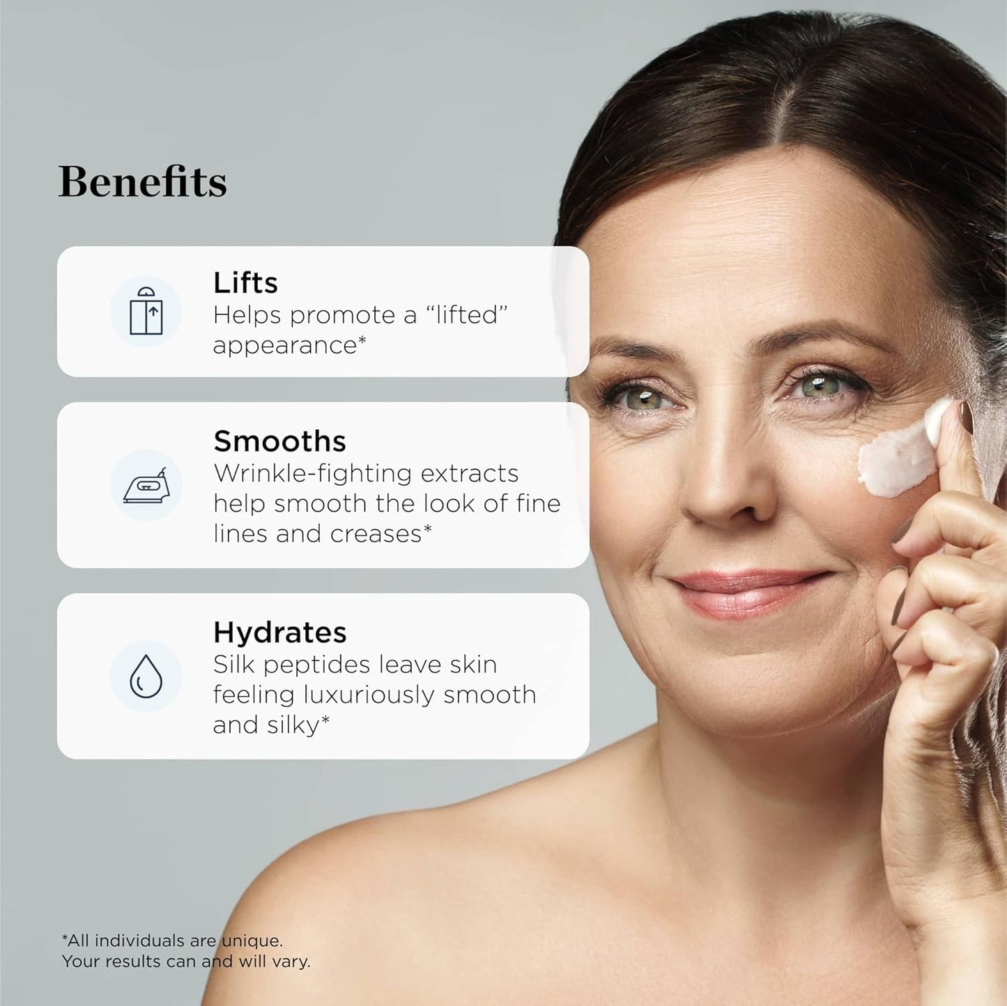 Beverly Hills MD Lift & Firm Sculpting Cream- Tighten & Tone Skin, Anti-Aging Lotion for Smooth, Moisturized Complexion- Lift and Smooth Face, Neck, Décolleté w/Silk Peptides, + Aloe Vera, Vitamin E