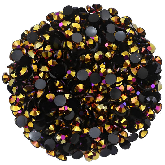 4500 Pcs SS12 3mm AB Flatback Rhinestones for Nails Art Crafts Glitter Round Shine Gems Crystals DIY Clothes Shoes （Black-Bottom RoseRed AB）