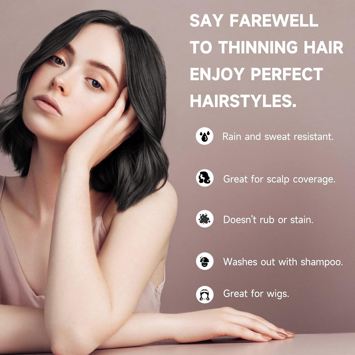 Root Touch Up Powder, Cover Up Hair Color for Grays, Root Coverage for Women Men, Roots Concealer for Beard Line Eyebrow, Instantly Shadow Powder for Thinning Grey Hairline, Medium Brown