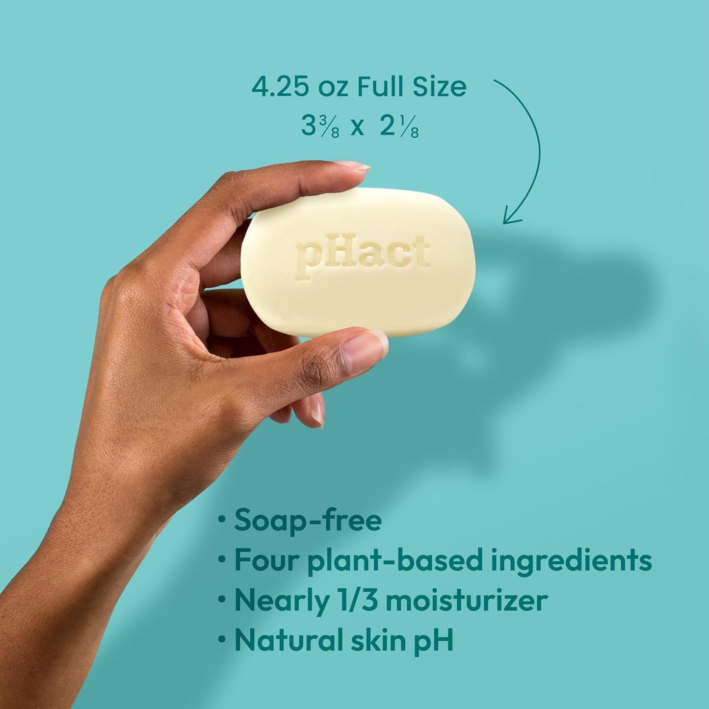 ANDREW LESSMAN pHact Moisture-Rich, Soap-Free Cleansing Bar. Natural Skin pH. Fragrance-Free. All Skin Types - Even Sensitive Skin. Hypoallergenic. Dermatologist Tested. 3 Pack 4.25 oz each