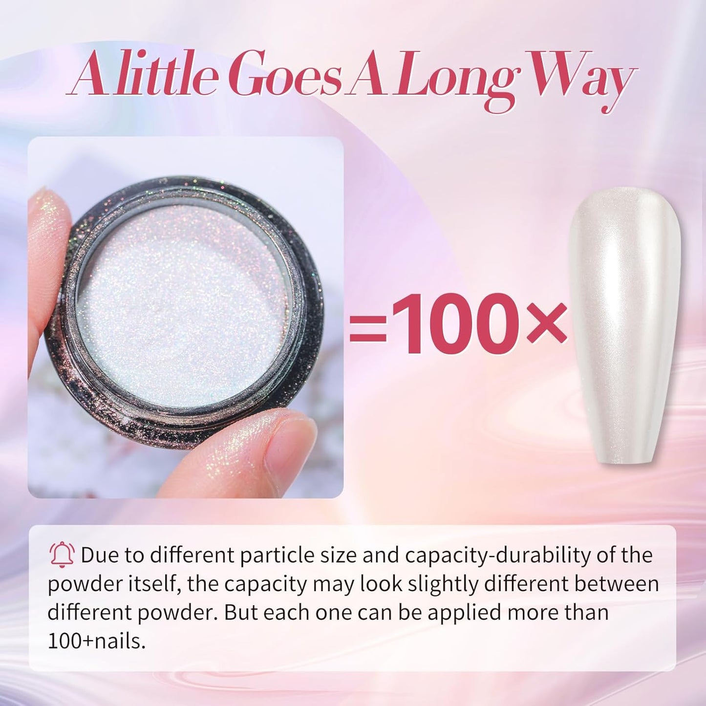 BORN PRETTY White Pearl Chrome Nail Powder And Chameleon Aurora Nail Powder Pigment Mermaid Pigment Pearl Glitter Dust Kit,Nail Art Decoration 2Boxes