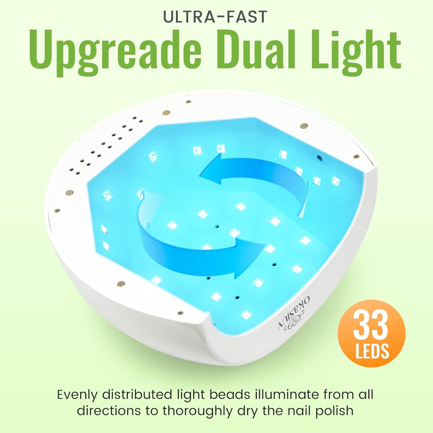 Rechargeable UV LED Nail Lamp with Diamond Design & Touch Control - 3 Timer Settings, Fast Curing for All Gel Polishes, Portable UV Nail Dryer for Professional Salon & Home