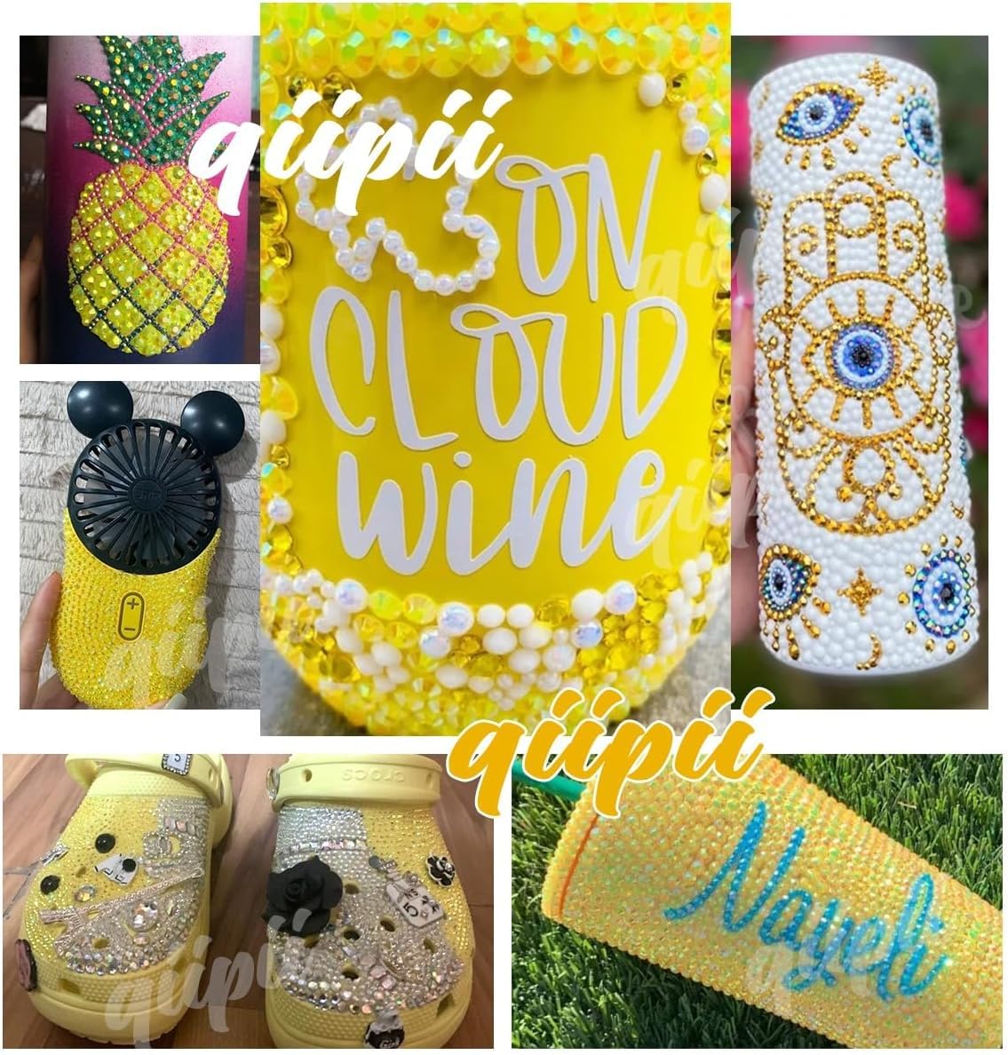 16000PCS Caramel Gold Crystal Resin Rhinestones for Crafting 3mm 4mm 5mm Golden Flatback Stones Diamonds Crystals Gems for Nails Face Eyes Makeup Body Tumblers Bottles DIY Crafts Clothes Shoes