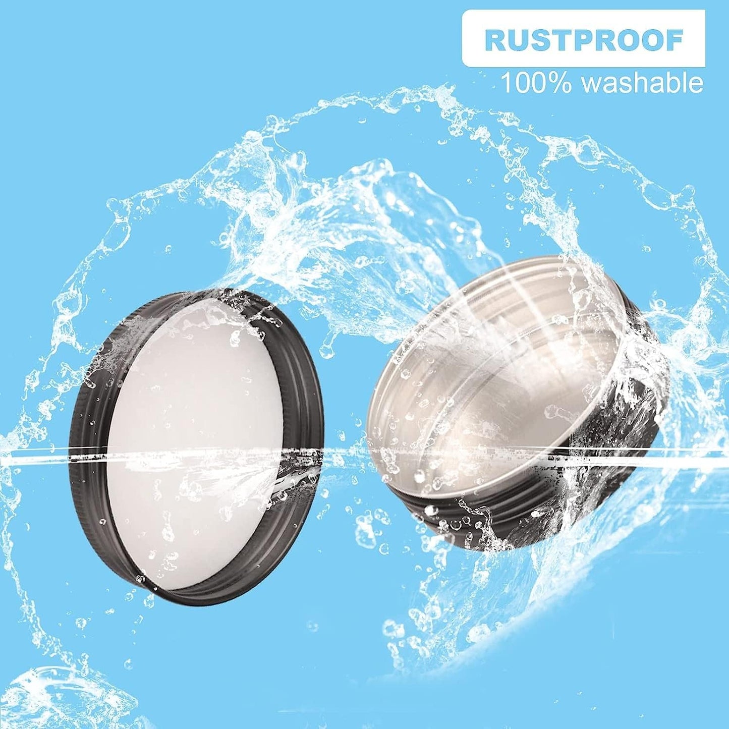 96 Pack Round Cans with Screw Lid 2 Oz Aluminum Metal Tins DIY Food Candle Containers for Lotion Bars, Balms, Salve, Spices, Beard Balm, Crafts with 4 Markers 3 Sheets Label Stickers (Black)