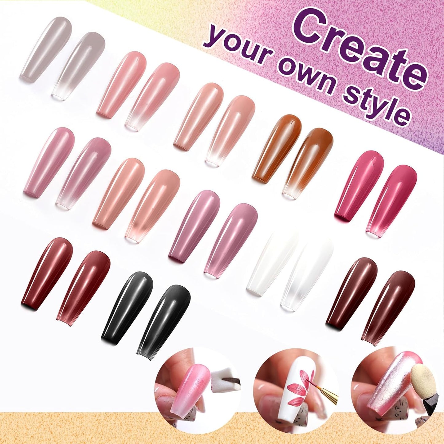 Gradient Painting Gel, 12 Colors Ombre Nail Polish for Pigmented Pat Painting Gel French Manicure No-wipe Soak of UV DIY Art Home Salon Palette Palette Velvet Sonnet