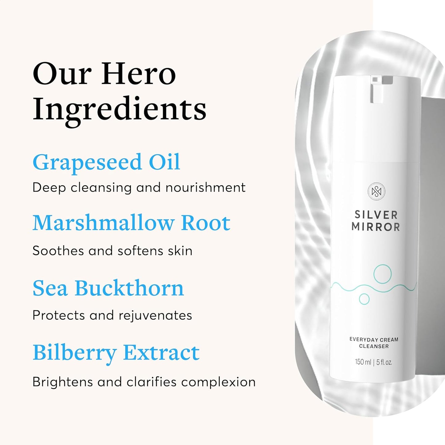 Everyday Cream Cleanser (5 Fl Oz), Facial Cleanser, Exfoliating Face Wash, Gentle Deep Cleansing Formula, Hydrates and Brightens the Skin, Face Wash for Women, for All Skin Types