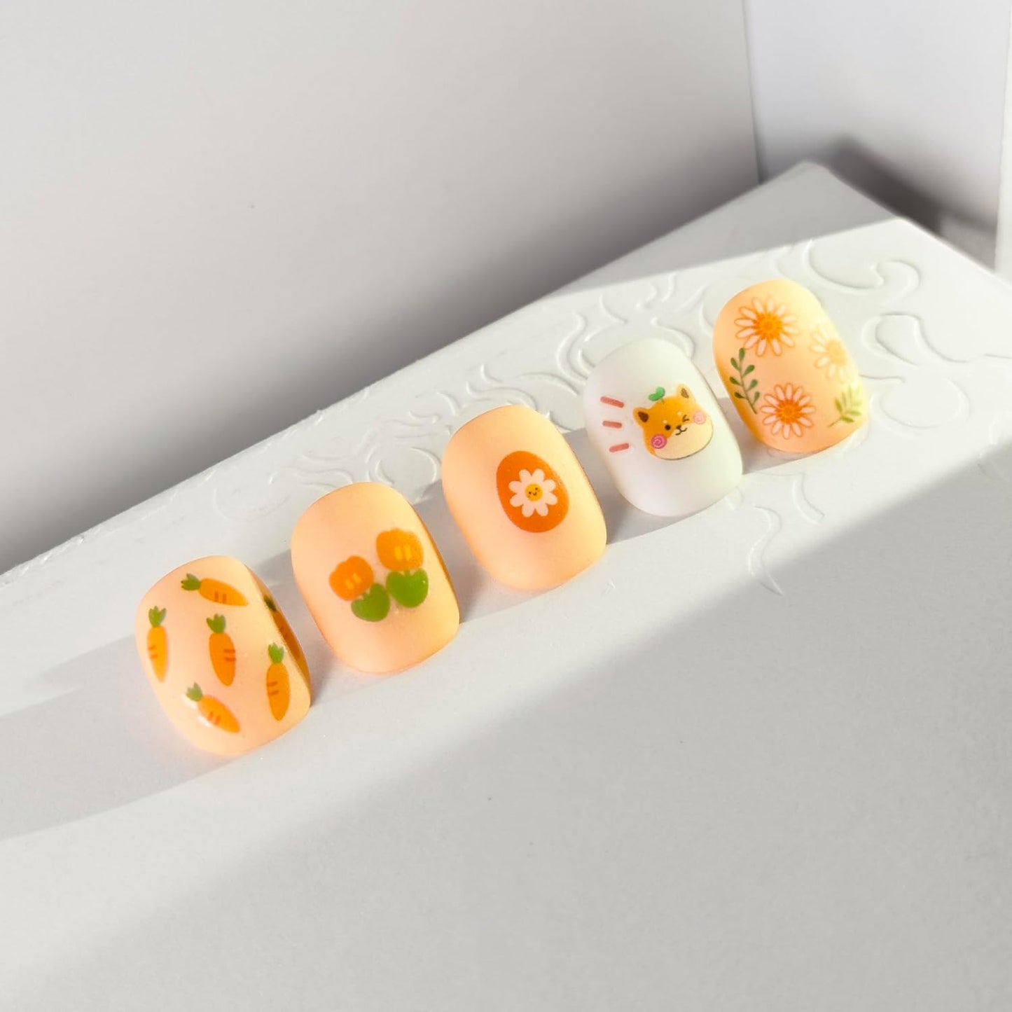 15 Sheets of Nail Stickers for Kids - 735 Cute Nail Stickers - Nail Decals for Girls - Flower, Bunny, Unicorn, Bear, Fruits | Glow in The Dark