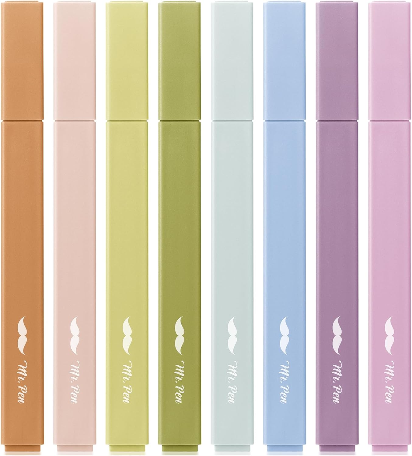 Mr. Pen- Aesthetic Highlighters, 8 Pack, Chisel Tip, Verdant Earth, Cute Highlighters Assorted Colors