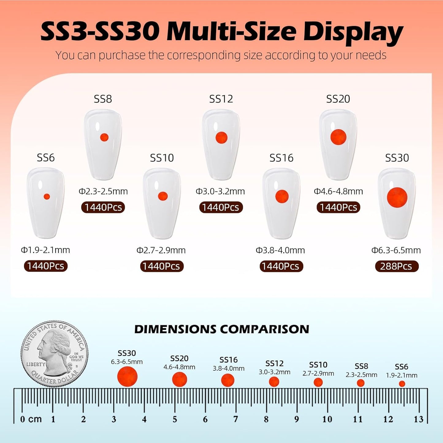 Neon Hyacinth Flatback Rhinestones, Glass Rhinestones for Nail Art and Craft, Glue Fix, Loose Crystal Gemstones(Neon Hyacinth, SS10, 1440pcs, 2.7-2.8mm)