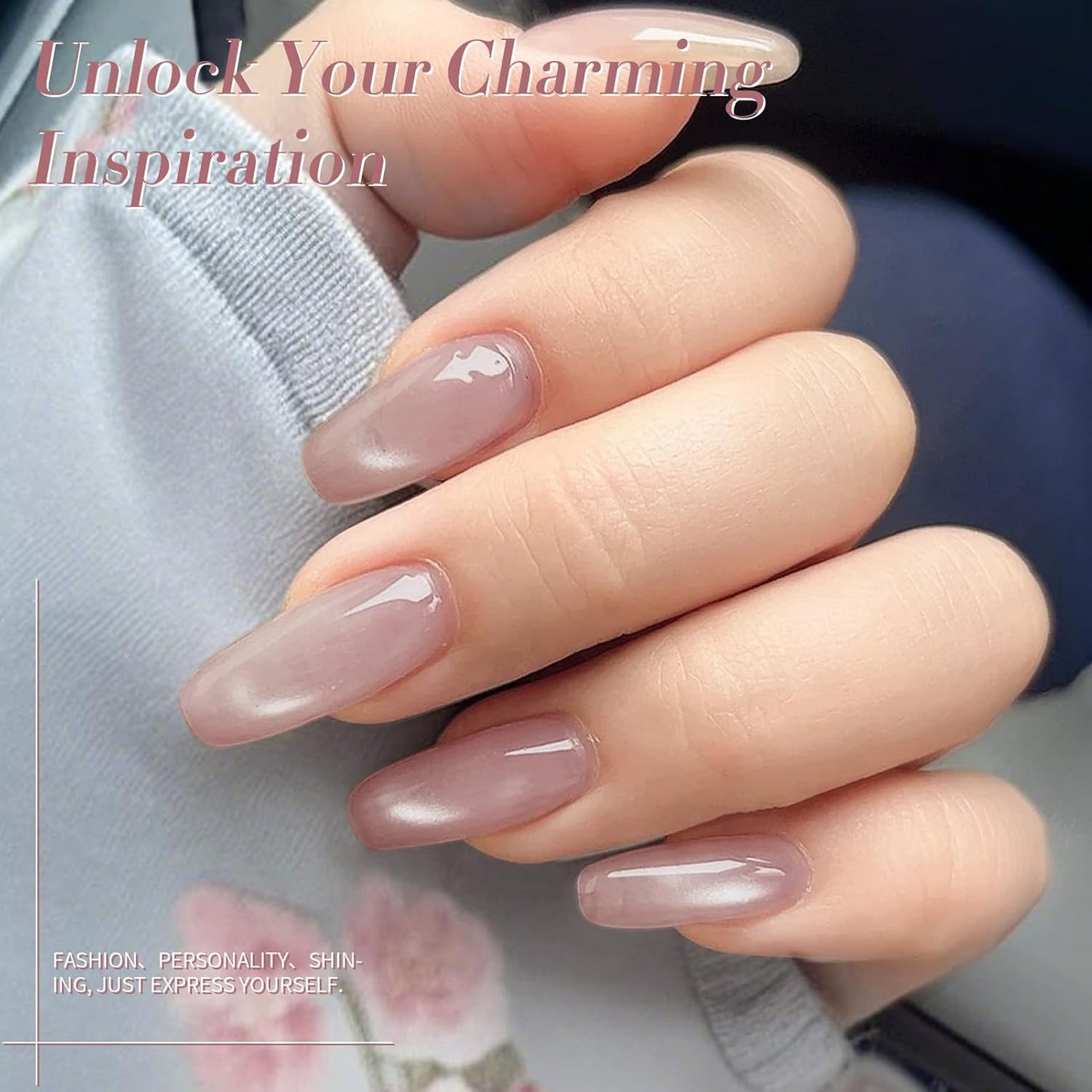 Born Pretty Pink Cat Magnetic Eye Gel Nail Polish, Translucent Milky Pink Cat Magnetic Gel, Jelly Glitter Off Nail Art Salon Manicure Home Gift 15ml