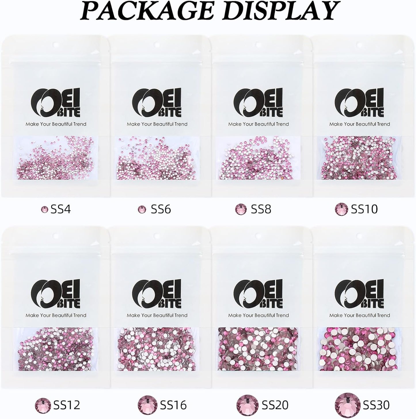 Light Amethyst Flatback Rhinestones, Glass Rhinestones for Nail Art and Craft, Glue Fix, Loose Crystal Gemstones(Lt.Amethyst, SS30, 288pcs, 6.4-6.6mm)