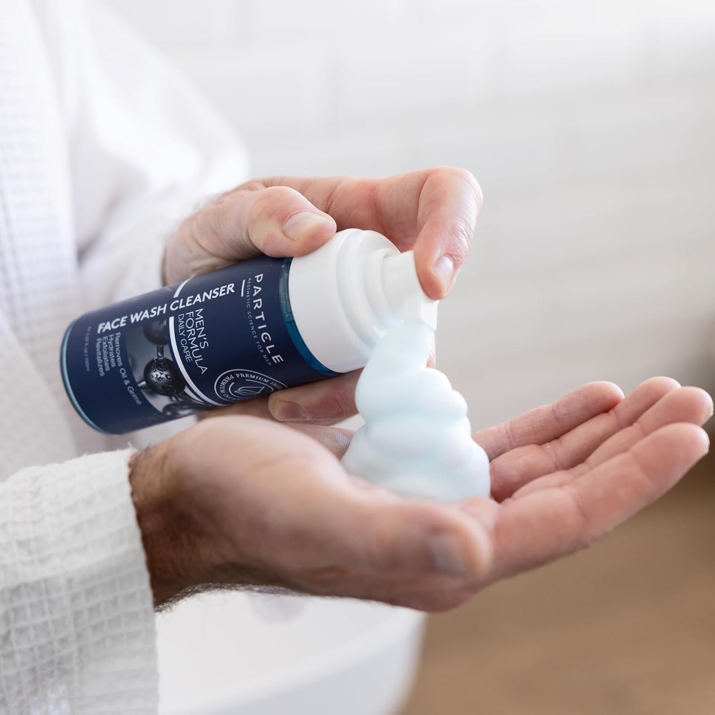 Particle Mens Face Wash - Anti Aging Face Cleanser for Men (5.07 Oz) - Daily Moisturizing Face Wash for Men - Revitalizes, Hydrates & Soothes, All Skin Types & All Ages