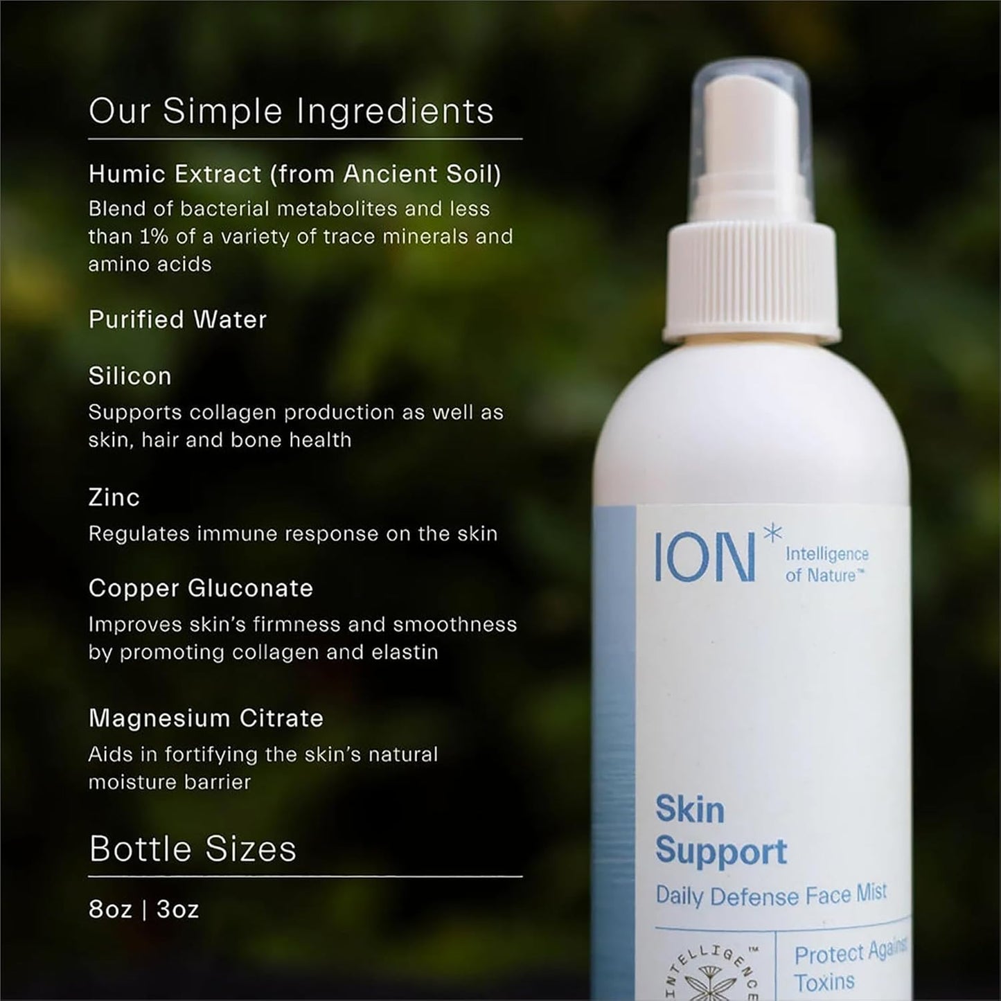 ION* Intelligence of Nature Skin Support | Skincare for Anti-Aging, Healthy Skin & Hydration to Defend Against Toxins, Reduce Redness, Improve Skin Microbiome (8 oz.)