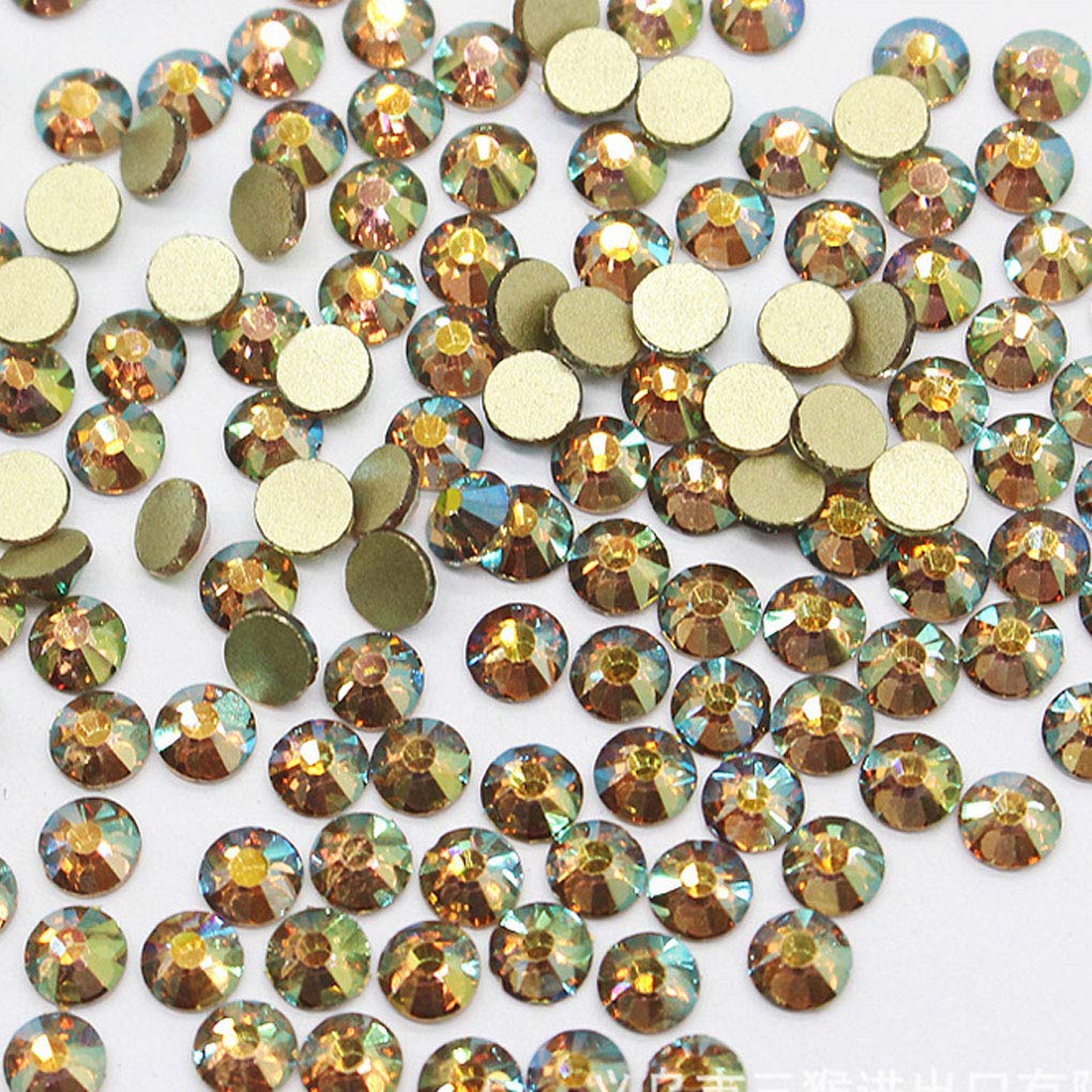 Rhinestones flat back gems round DIY decorative Nail Face and apparel accessories ss3-20 mix size(4320pcs ghost light)