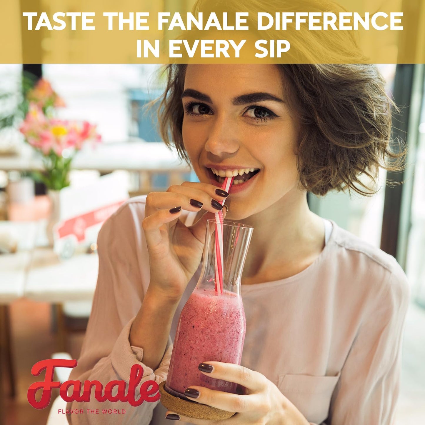 Fanale Premium Strawberry Bubble Tea Flavoring Powder | Perfect for Baking, Smoothies, Desserts and Drinks | Instant Flavoring Powder for Boba Milk Tea - 2.2 Pounds (Pack of 20)