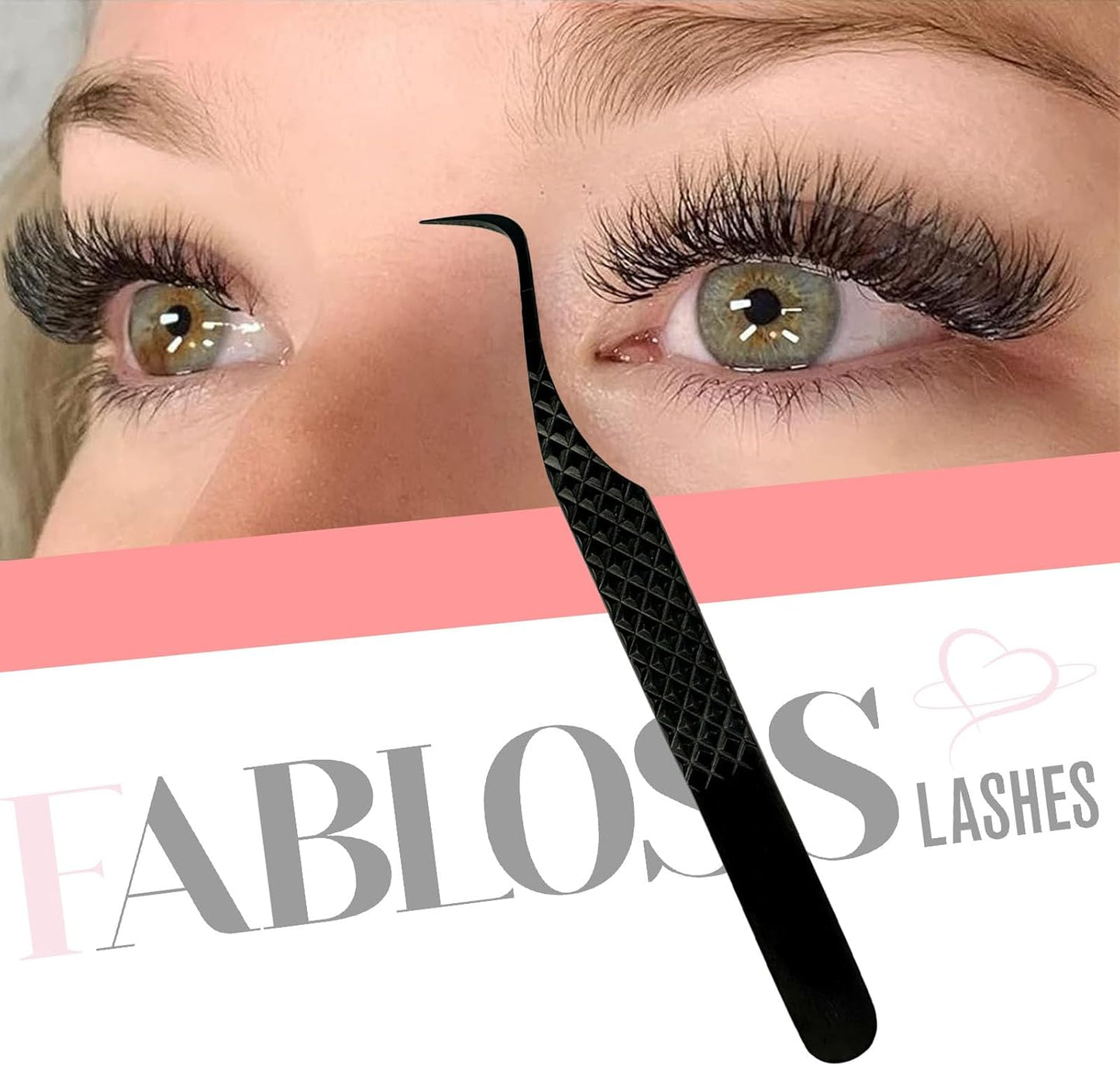 Lash Tweezers For Eyelash Extensions Fiber Tip Lash Tweezer Precision Professional Craft Tweezer, Japanese Steel (Black S-Curved Tweezer)