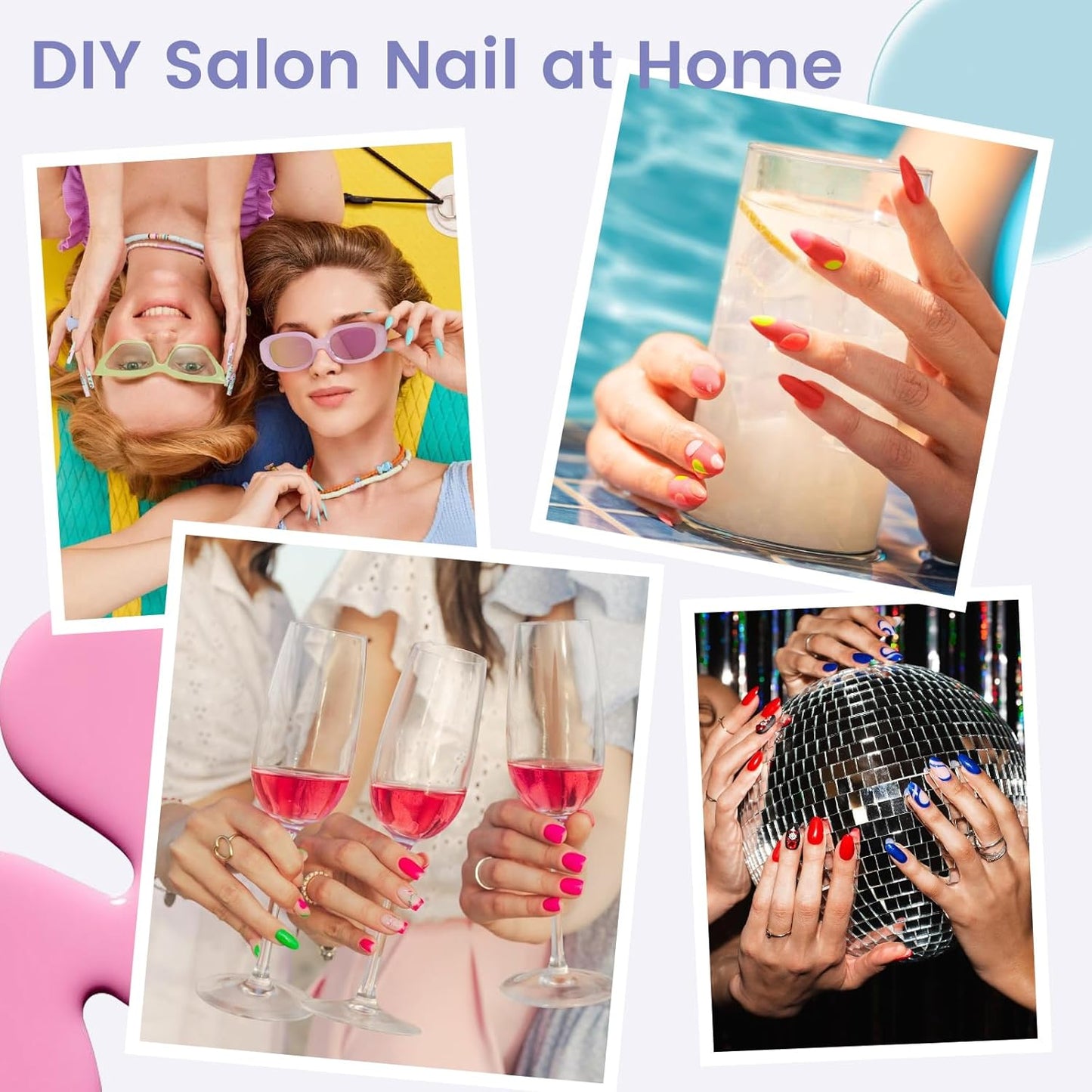 Medium Square Nail Tips: 240PCS Soft Gel Clear Square Pre-Shaped Nails Tips, 12 Sizes Full Cover Fake Press on Nails for Acrylic Nail Tip Home DIY Salon Nails