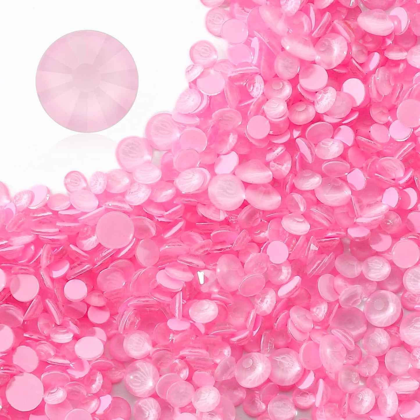 Mocha Rose Flatback Rhinestones, Glass Rhinestones for Nail Art and Craft, Glue Fix, Loose Crystal Gemstones(Mocha Rose, SS8, 1440pcs, 2.3-2.5mm)