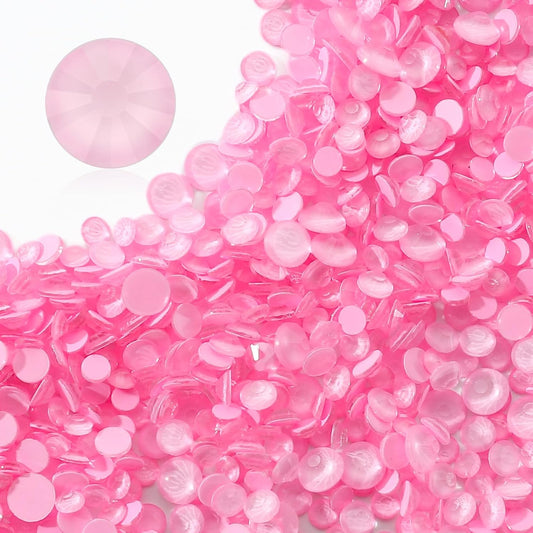 Mocha Rose Flatback Rhinestones, Glass Rhinestones for Nail Art and Craft, Glue Fix, Loose Crystal Gemstones(Mocha Rose, SS8, 1440pcs, 2.3-2.5mm)