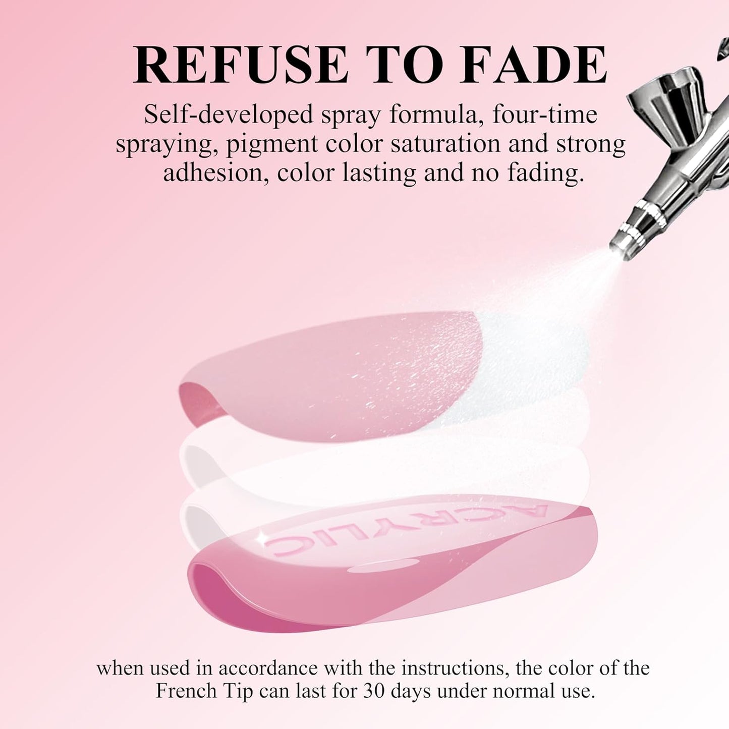 French Gel Nail Tips - Jofay Fashion French Tip Press on Nails, 10-Piece Set 320Pcs Pink long Square Nail Tips, No Need to File 3 in 1 Acrylic Fake Nails for Nail Art DIY & Nail Extension, 16 Sizes