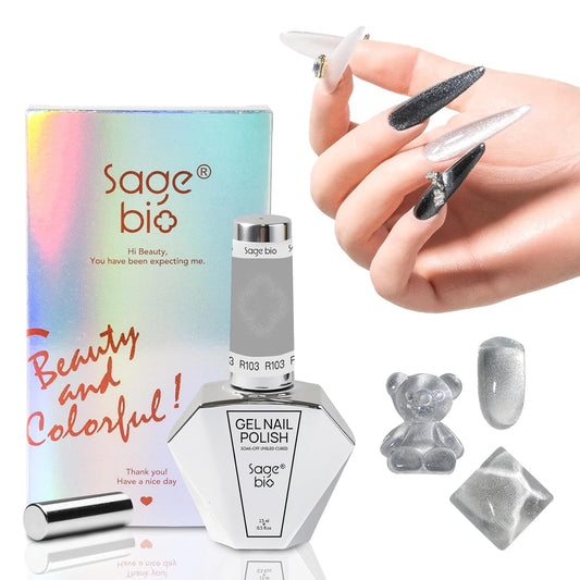 Multifunctional Cat Eye Gel Nail Polish, No Base or Top Coat Required, 15ml, Lasts Up to 4 Weeks, UV/LED Cured, Easy Application, R103