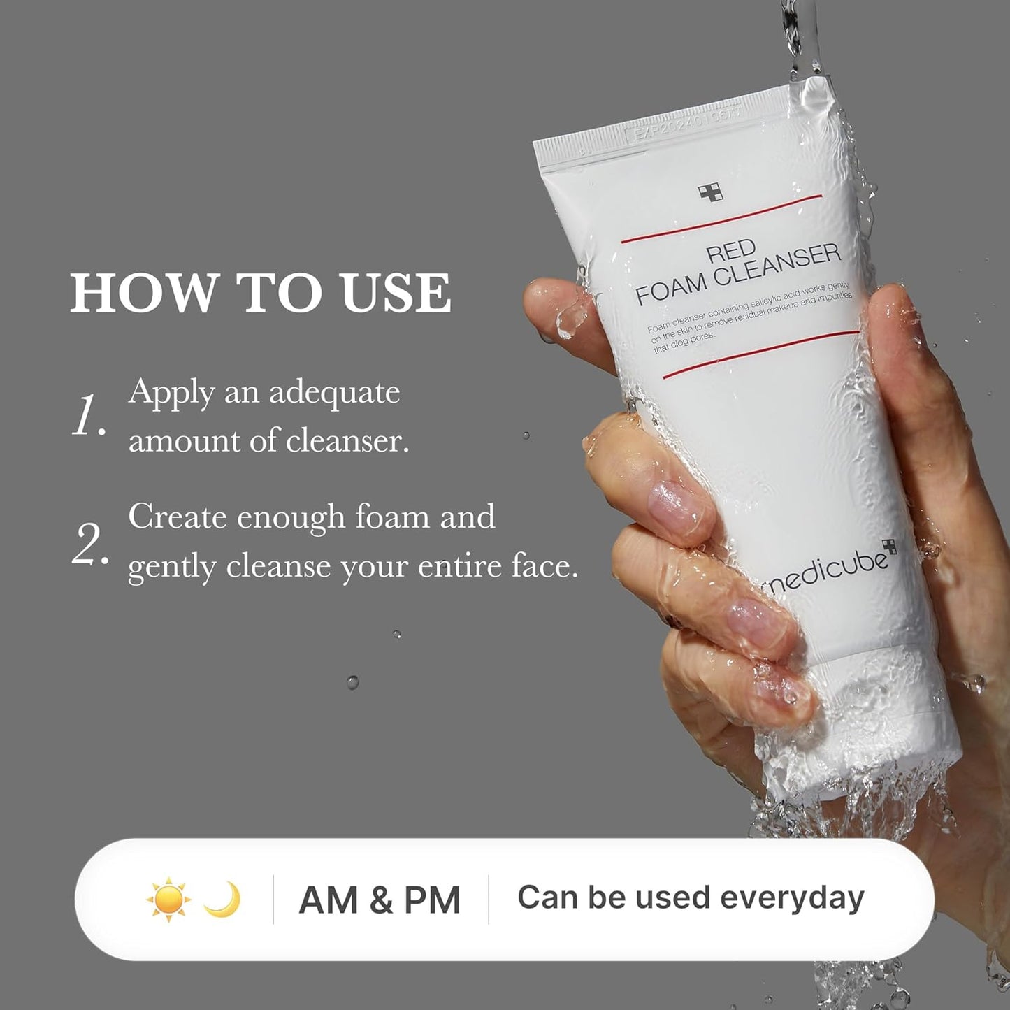 medicube Red Foam Cleanser - Deeply cleanses, remove impurities, control sebum, | Korean Skincare