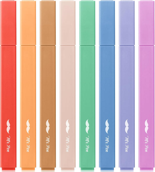 Mr. Pen- Aesthetic Highlighters, 8 Pack, Chisel Tip, Rainbow Rangers, Cute Highlighters Assorted Colors