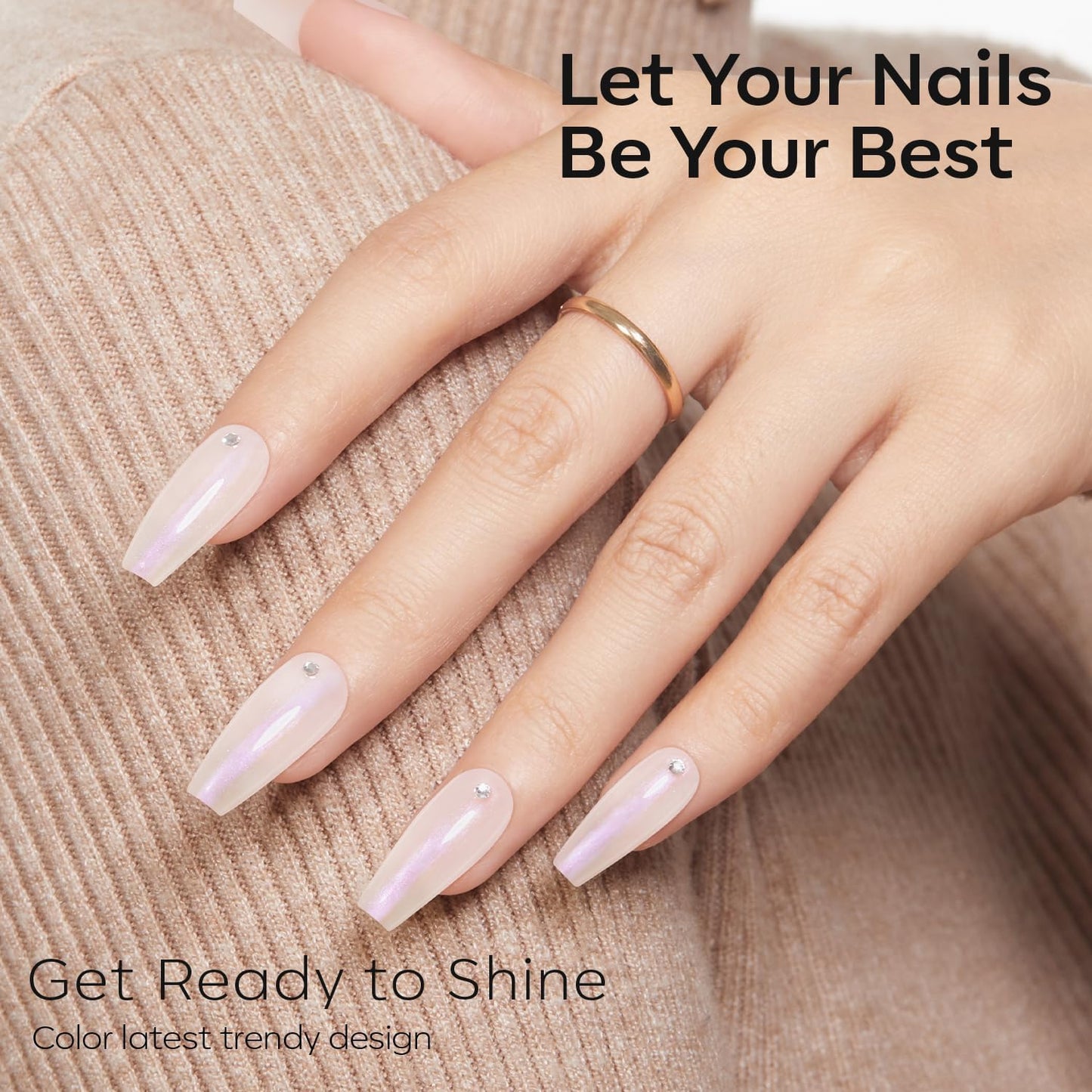 modelones Pearl Nail Polish, 15 ml Quick Dry Chrome Nail Polish Holographic Iridescent Shimmer Long Last Toe Fingernail Polish Nail Art Manicure Gift for Women Girls 0.5 Fl Oz